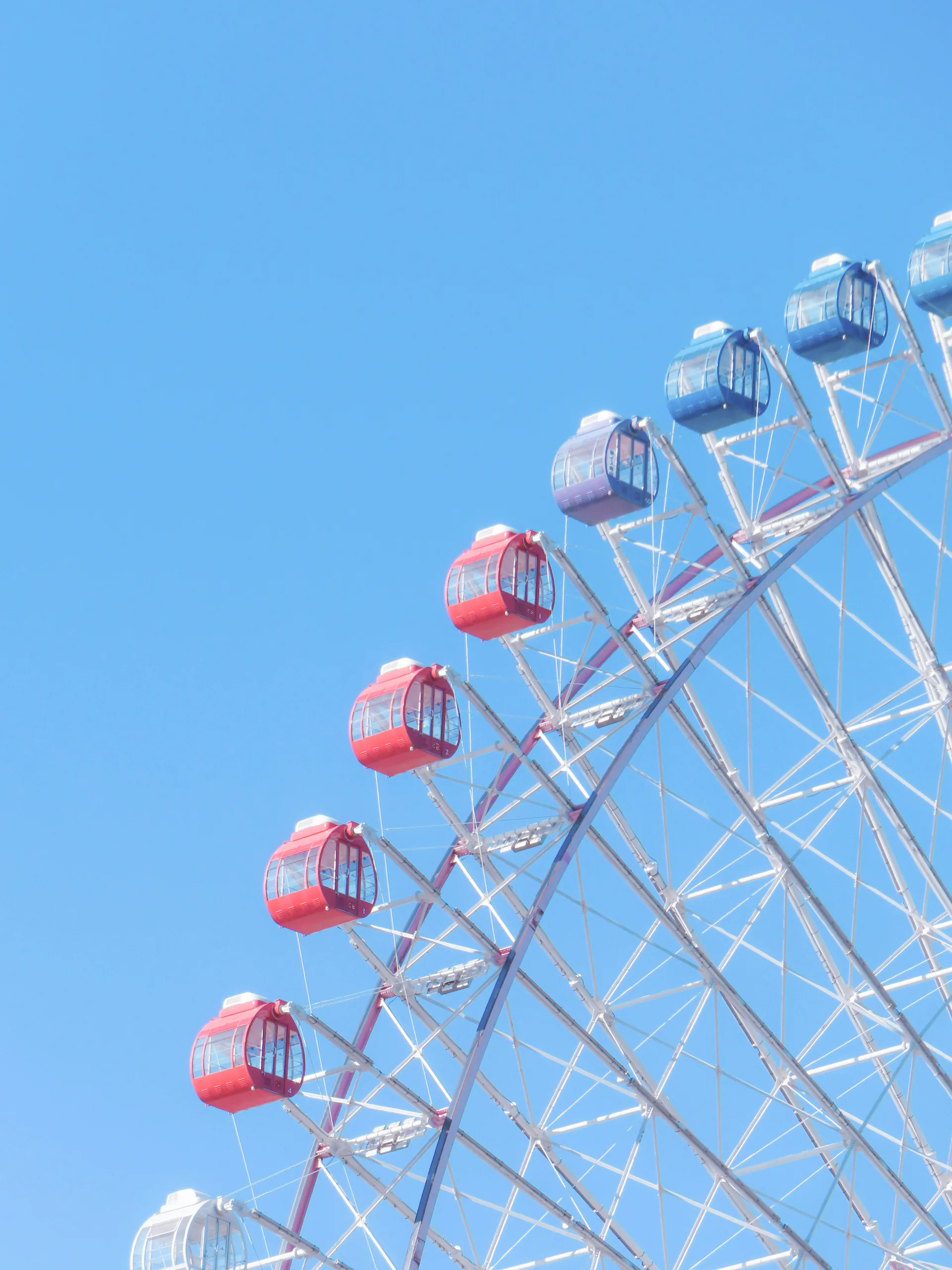 Yokohama waterfront skyline and ferris wheel